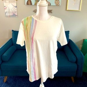 Anthropologie Vertical Stripes Tee